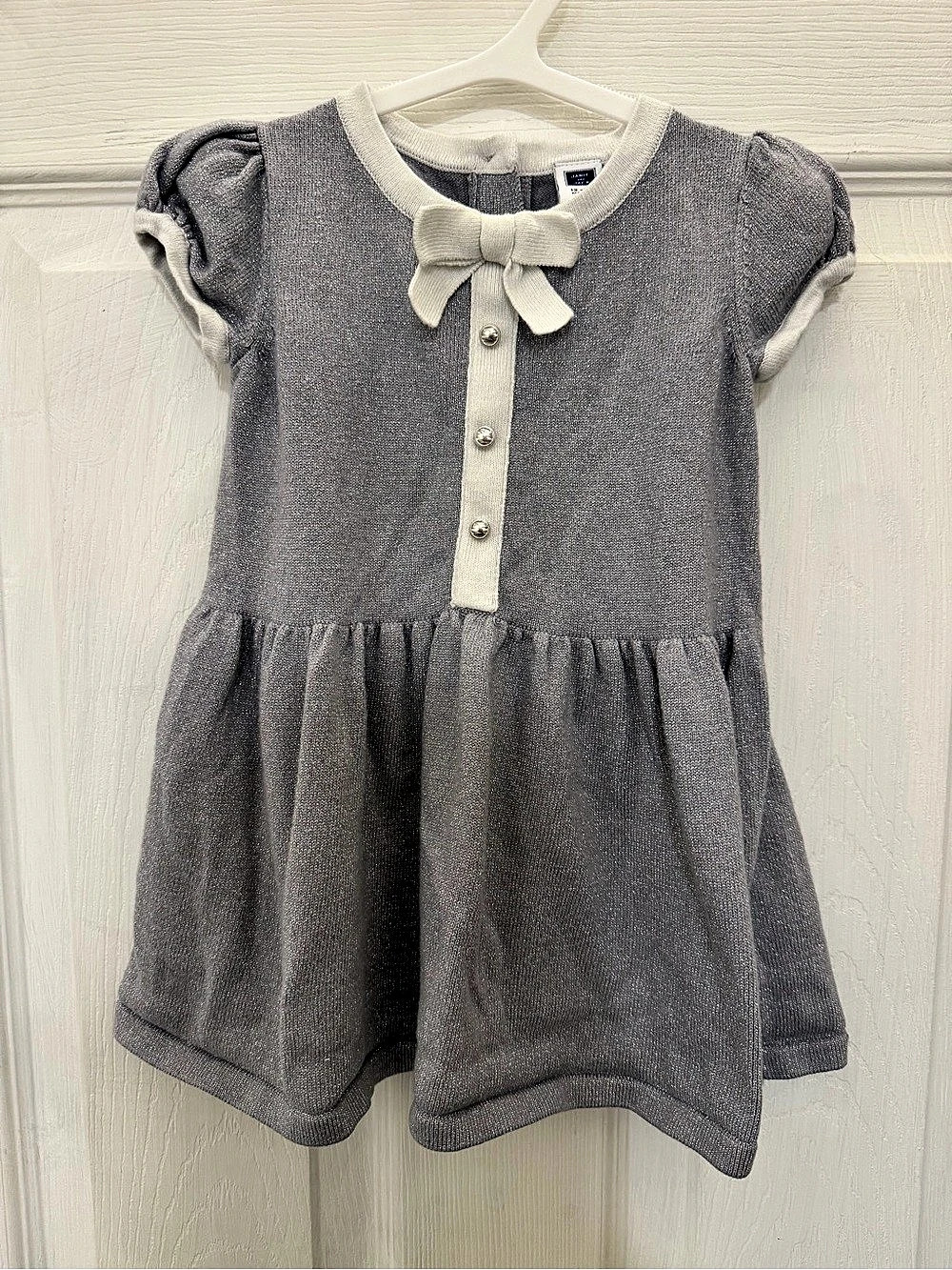 Janie and Jack Girls Gray Knit Dress Size 12 to 18 Months